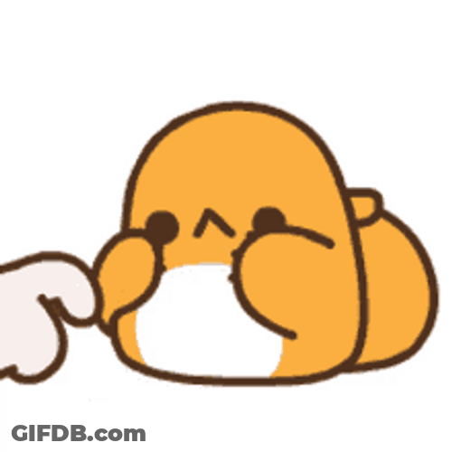 Cute Yellow Squirrel Tummy Bounce GIF
