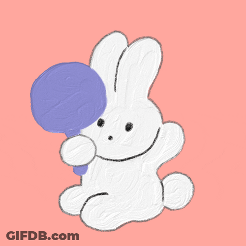 Cutie Bunny In Mirror GIF
