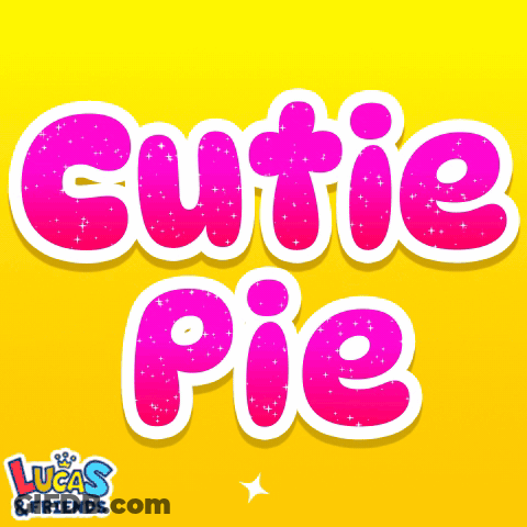 Cutie Pie Pink Text GIF