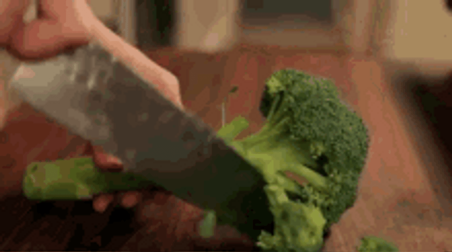 Cutting Broccoli Florets GIF