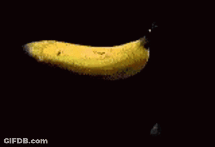 Cutting Yellow Banana Scissors GIF