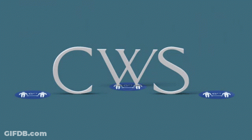 CWS Displayed On Blue Surface GIF