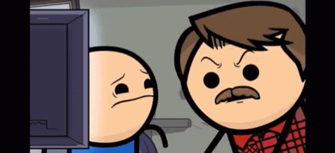 Cyanide And Happiness Angry Shoo GIF