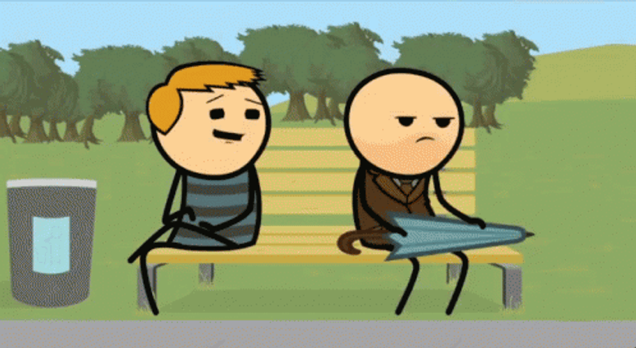 Cyanide And Happiness Fly Umbrella GIF