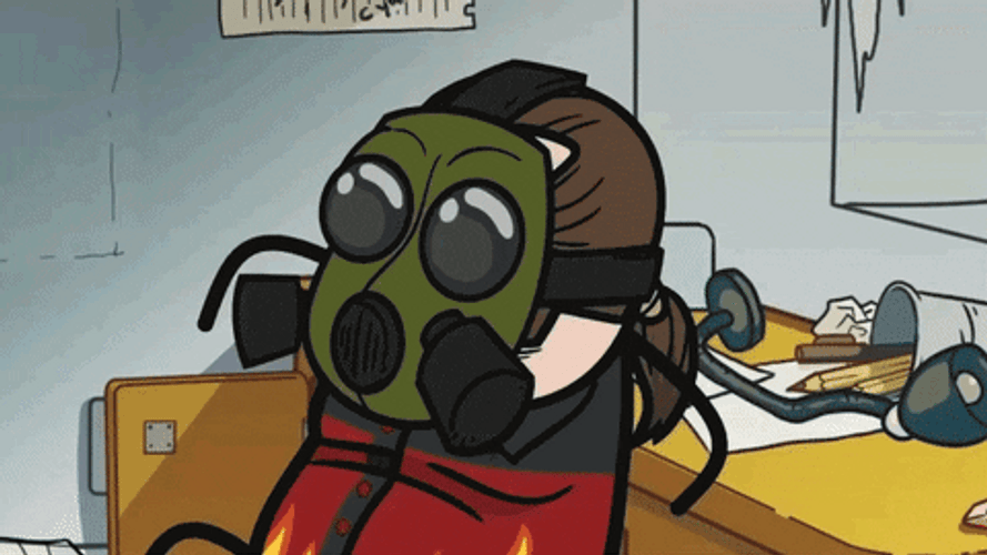 Cyanide And Happiness Gas Mask GIF