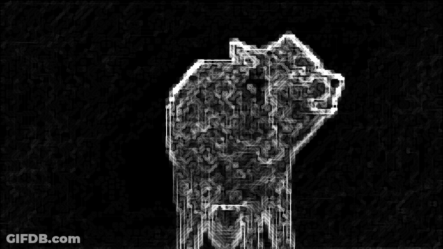 Cyber Animation Wolf Roar GIF