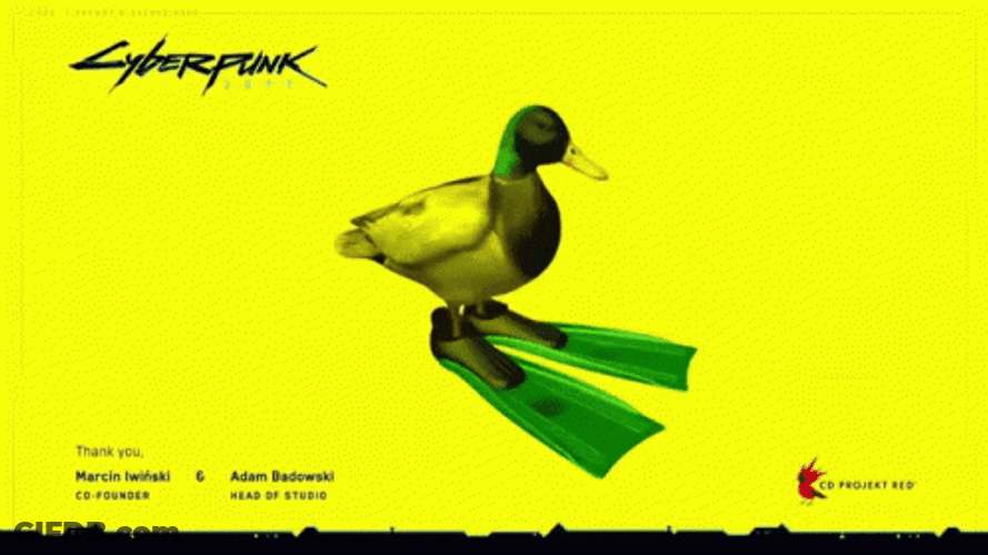 Cyber Duck Spinning GIF