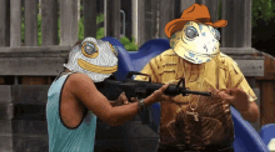 Cyber Frogs Reface Shots Fired GIF