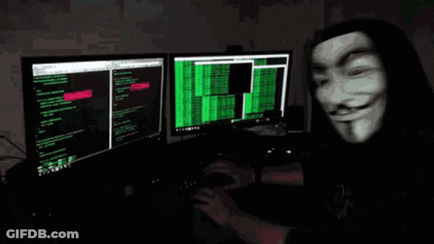 Cyber Hacker Anonymous Mask GIF