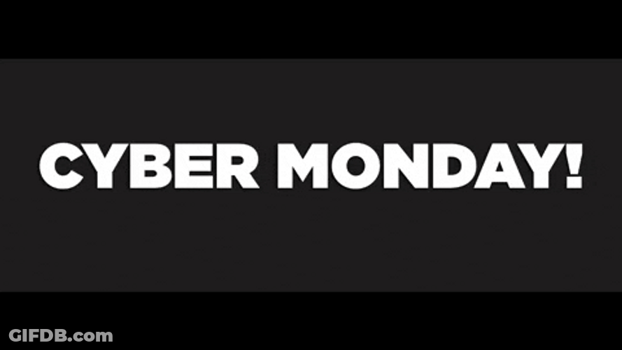 Cyber Monday Flashing Red Animated Text GIF