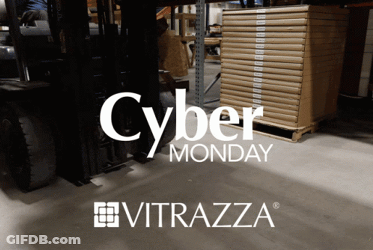Cyber Monday Gift Boxes Forklift Warehouse GIF