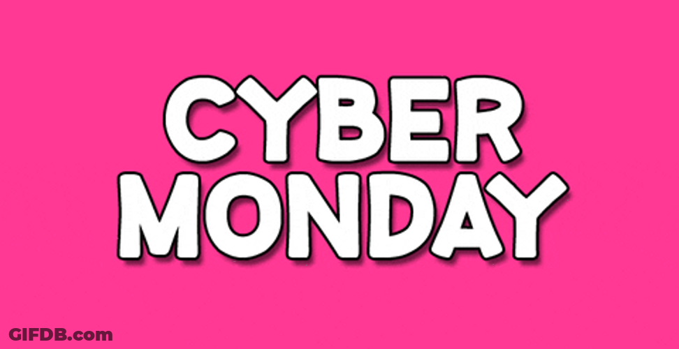 Cyber Monday More Deals Black Pink Animation GIF