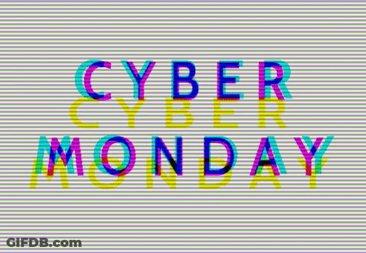 Cyber Monday Stripes Glitch Retrowave GIF