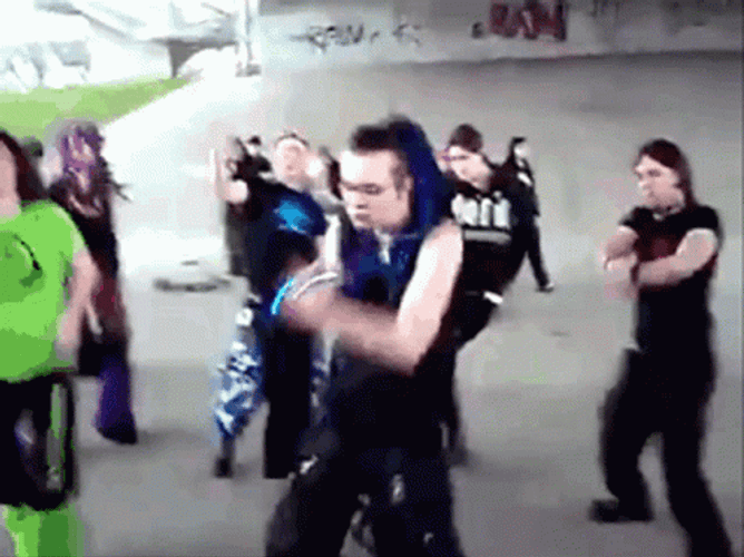 Cybergoth Rave Dance Party GIF