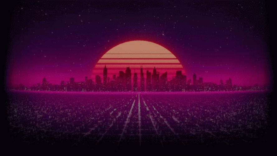 Cyberpunk City Crypt Keeper GIF