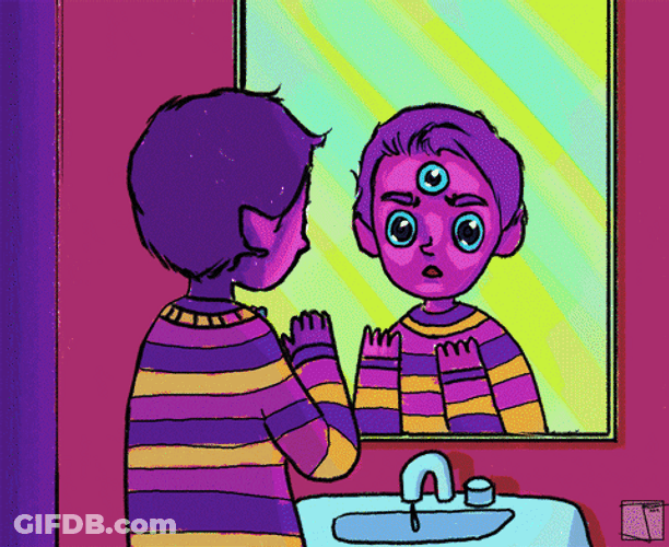 Cyclopes Boy In The Mirror GIF