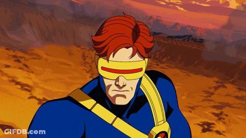 Cyclops Cartoon Wearing Blue And Yellow GIF