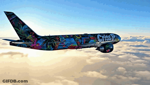 Cypress Airplane Flying Through Sky GIF