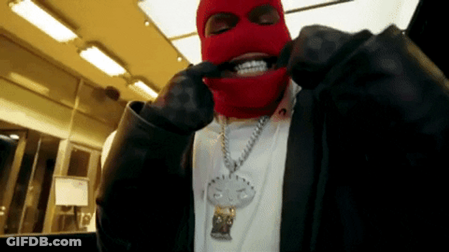 Da Baby Smiling Ski Mask GIF