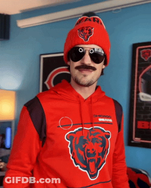 Da Bear Fan Hands Down GIF