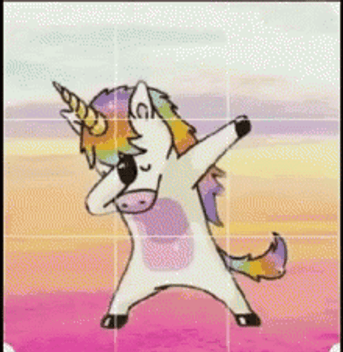 Dabbing Unicorn Pose GIF