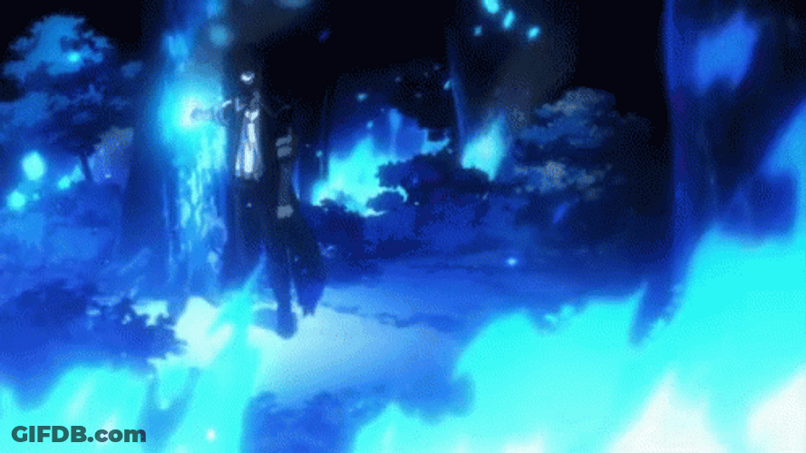 Dabi Surrounded By Blue Fire GIF