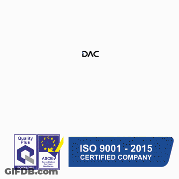 DAC LED Advertising UAE ISO 9001-2015 Certified Logo GIF