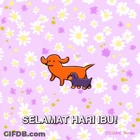 Dachshund And Puppy Happy Mother's Day GIF