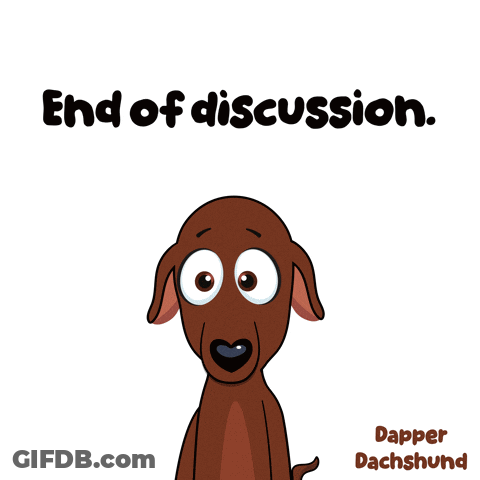 Dachshund Holding Microphone End Of Discussion GIF