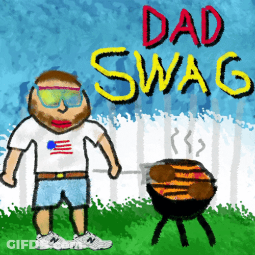 Dad Swag Barbecue Grill Flipping Burger GIF