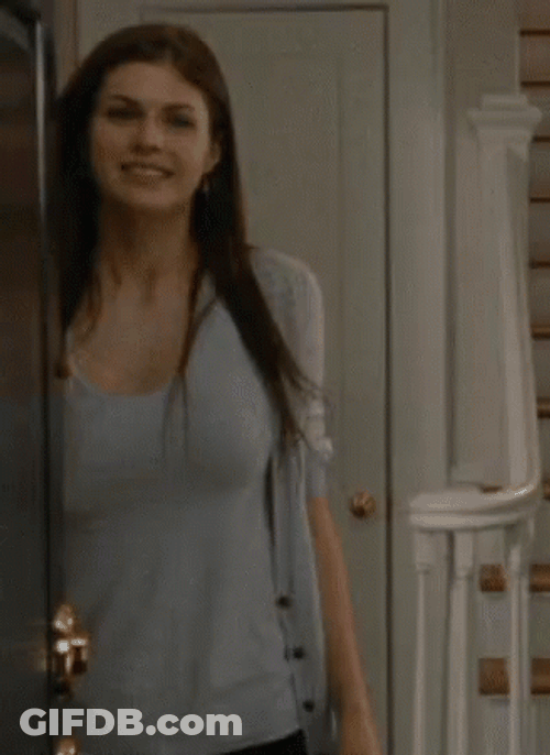 Daddario True Detective Coming Out Behind Door GIF