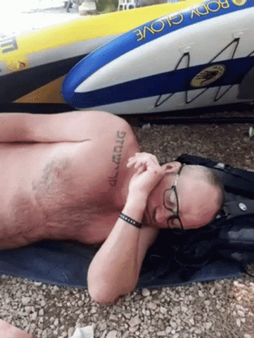 Daddy Chills Vacation Beach Mode GIF
