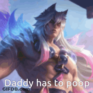 Daddy Has To Poop Text GIF