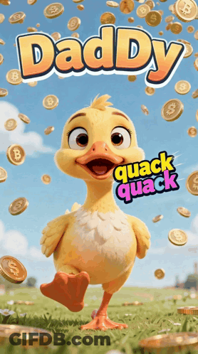 Daddy Quack Quack Cartoon Duck Advertisement GIF