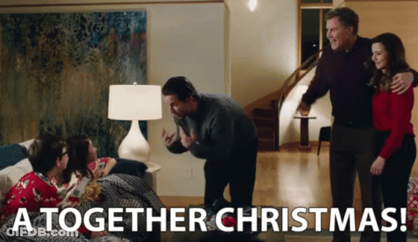Daddys Home Dusty Mayron Brad Whitaker Together Christmas GIF