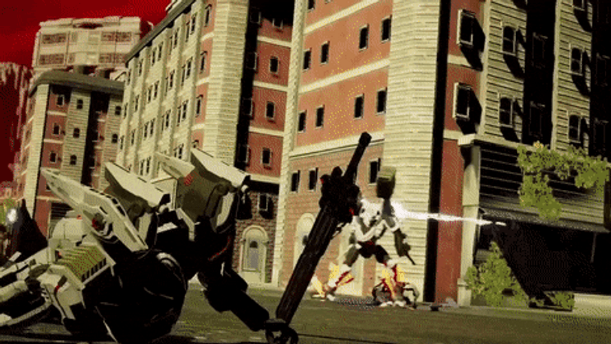 Daemon X Machina Gun Impress Attack GIF