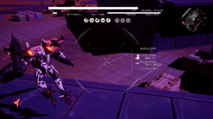 Daemon X Machina Monochromatic Setting GIF