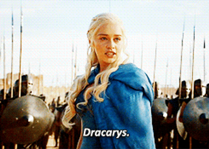 Daenerys Commanding Dragon Dracarys GIF