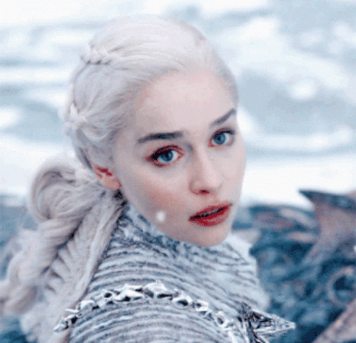 Daenerys Targaryen Emilia Clarke Look Up Snow GIF