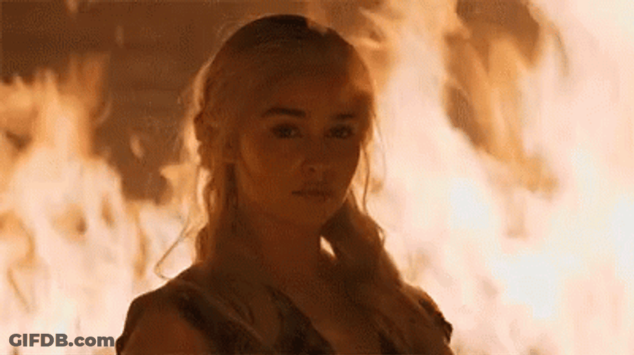 Daenerys Targaryen Emilia Clarke Surrounded With Fire GIF