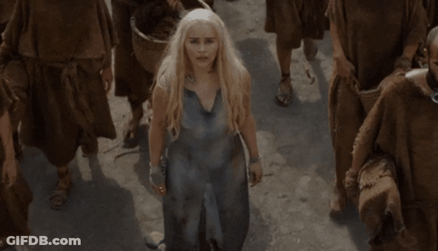 Daenerys Targaryen Looks Up Game Of Thrones GIF