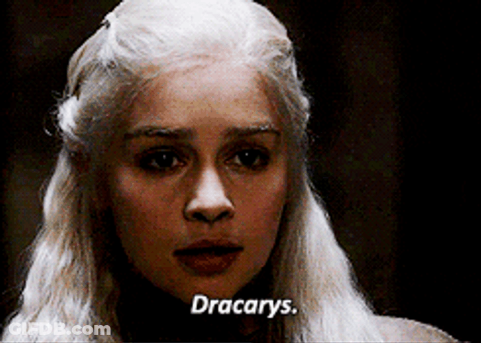 Daenerys Targaryen Orders Dracarys GIF