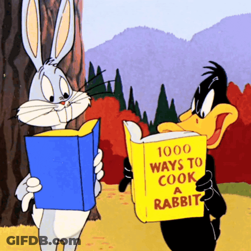Daffy Book Of Ways To Cook Rabbit GIF