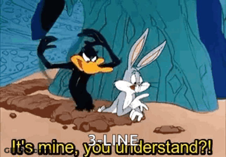 Daffy Bury Down Bugs Bunny GIF