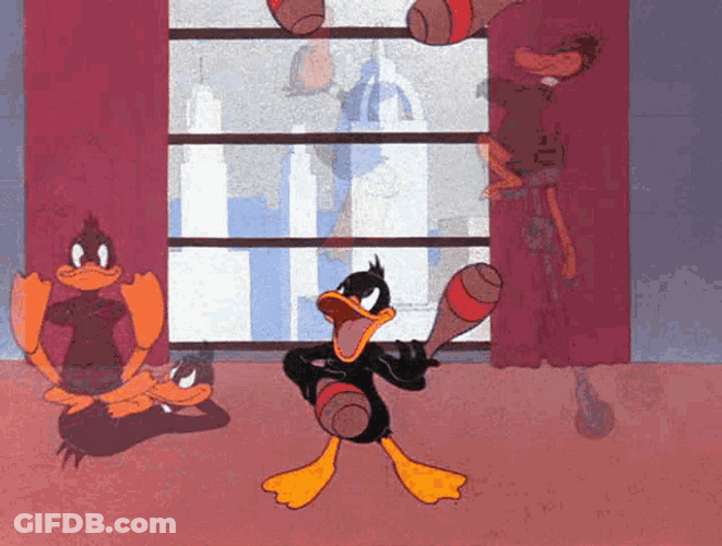 Daffy Duck Athletic Playing GIF