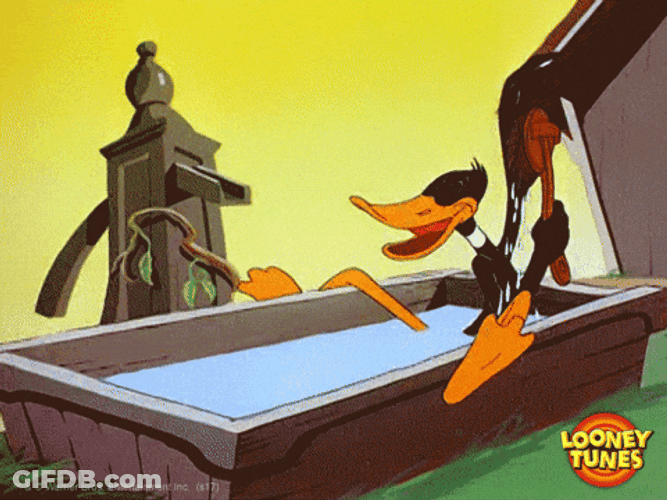 Daffy Duck Bath Time Scrub Body GIF