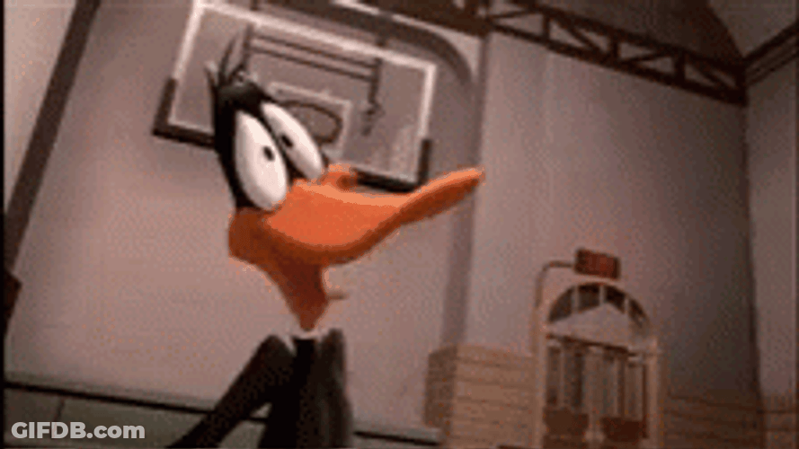 Daffy Duck Being Sick GIF