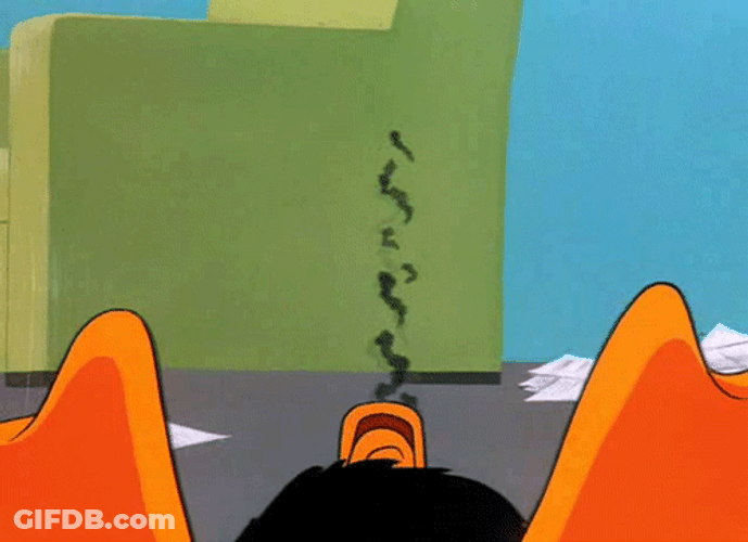 Daffy Duck Burned Out GIF