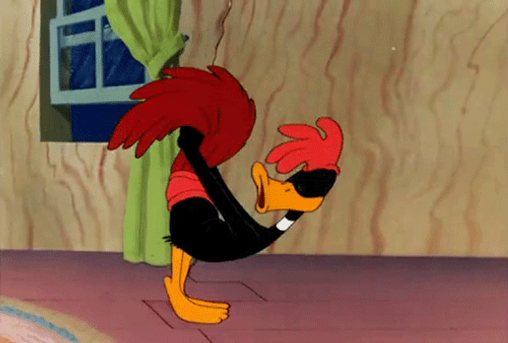 Daffy Duck Chicken Costume GIF