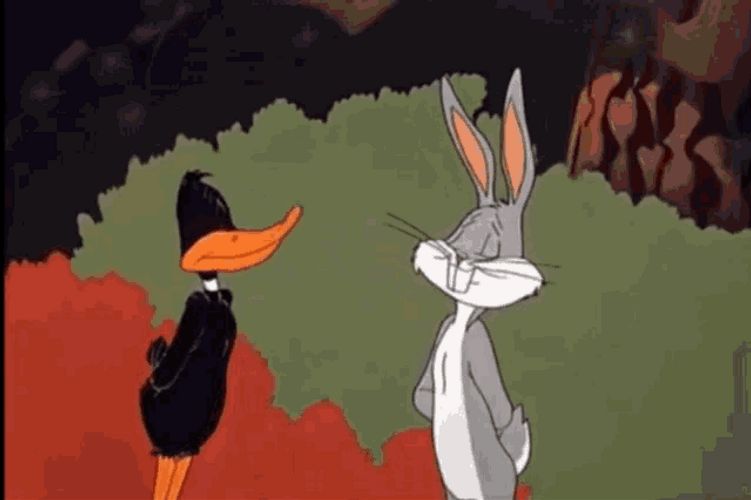 Daffy Duck Disagreeing Bugs Bunny GIF